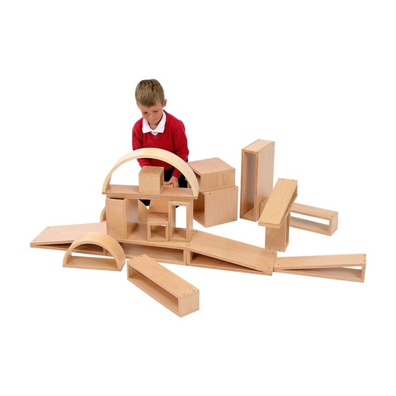 סט' 20 קוביות נבובות חלולות ענק Hollow Blocks | 18mm Birch Ply