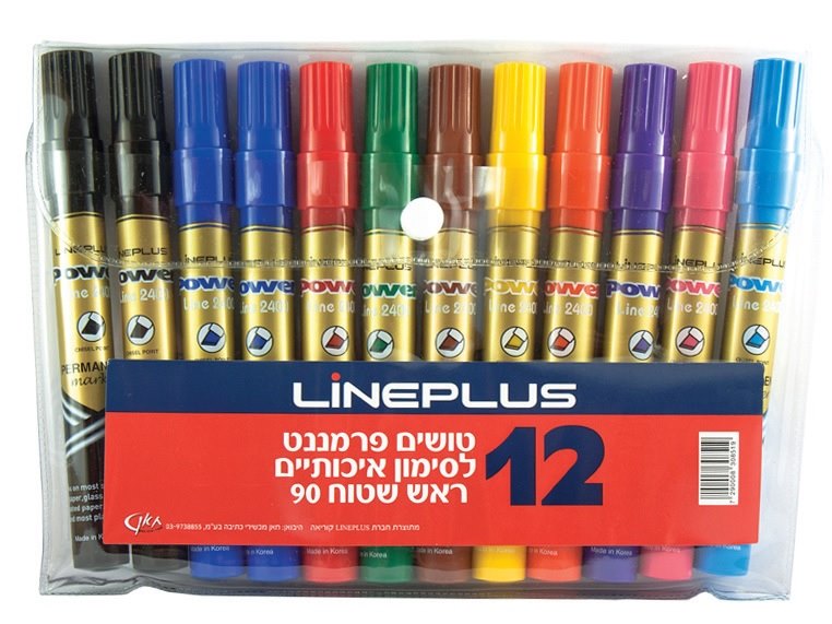 מארז 12 טושים 90 מבית Lineplus