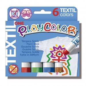 צבע סטיק טכסטיל 6 גוון | Playcolor 10401