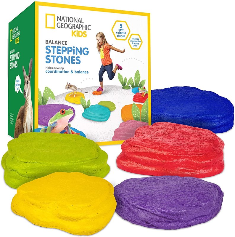 בלאנס תחושתי - אבני דריכה מאזנות-למידה עם 5 אבנים רכות