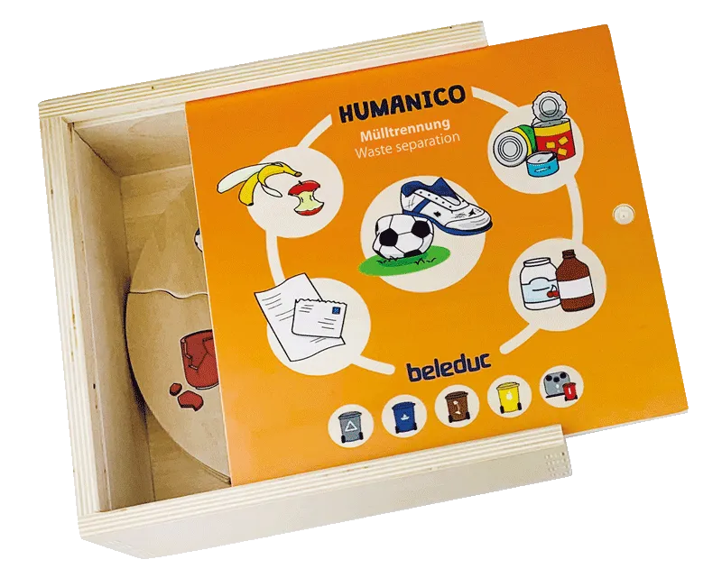 פאזל מיחזור והפרדה נכונה של פסולת מעץ beleduc