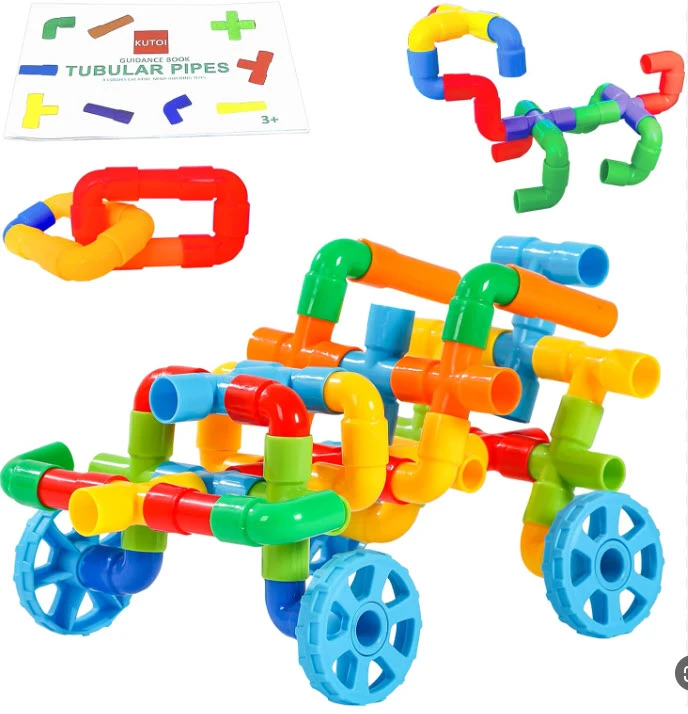 הרכבת צינורות ג'מבו XXL עם גלגלים 156 חלקים