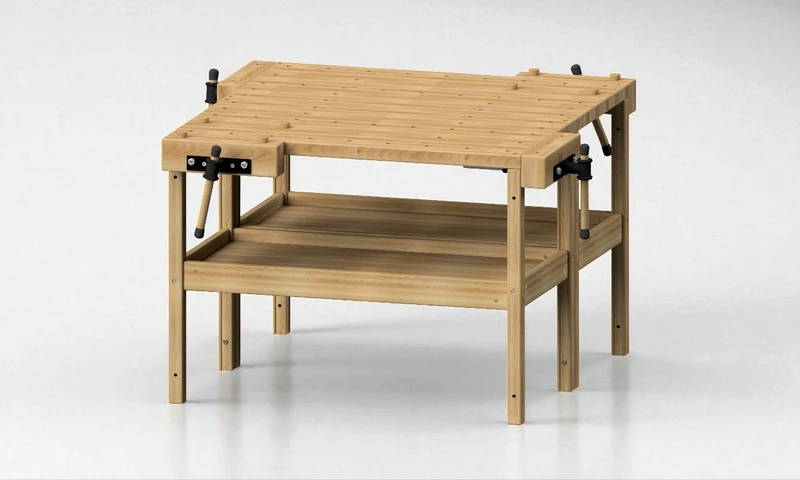 שולחן עבודה ונגרות עשוי מעץ אשור גרמני 1150x1300X750 מ"מ