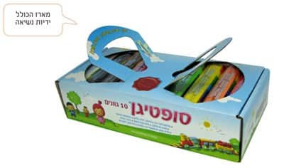 פלסטלינה בקופסה | 10 גוונים 2.5 קג | סופטיקיד