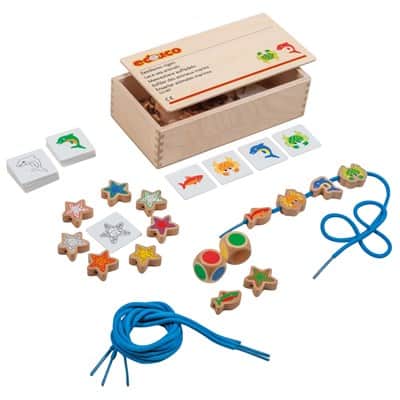 523387 משחק השחלת חיות ים ולפי מפתח