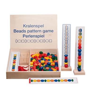 משחק דגמים בחרוזים השחלת חרוזים לפי גדם