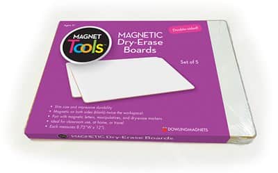 5 לוחות מגנט / מחיק דו צדדי
