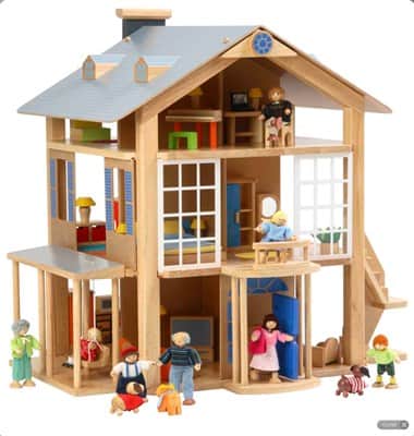 בית בובות גדול מעץ | Voila Large Doll House