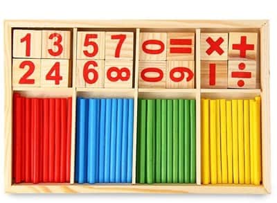 חשבונית המוטות | Montessori Mathematical Intelligence Stick Preschool