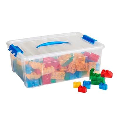 ערכת בנייה לילדים 128 לבני פלסטיק שקופות צבעוניות |