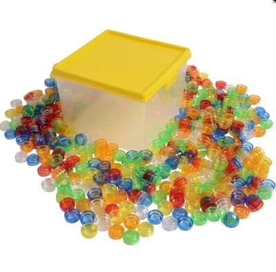 טבעות שקופות צבעוניות שולחן אור | Translucent Stackable Counters 500 pc