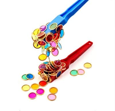500 Metal Rimmed Counting Chips & 2 Magnetic Wands