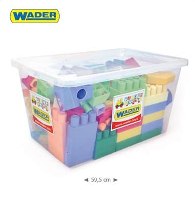 מגה בלוק 240 חלקים במיכל שקוף | WADER