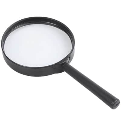 90mm Black Portable Magnifying Glass