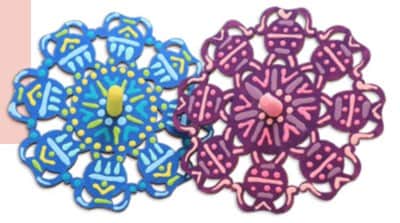 סביבון עץ דגם כדים 41082.1