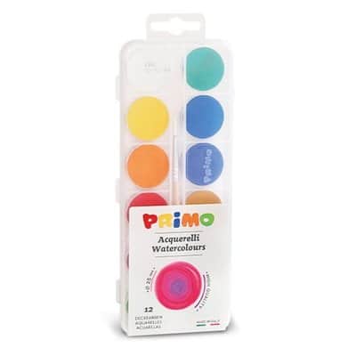 צבעי מים 12 יח' Ø 25 מ"מ | PRIMO