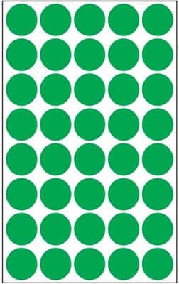 דפי מדבקות עגולות בקוטר 19 מ"מ מעורב צבע 5100.19