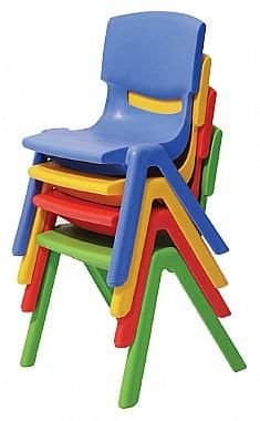 כיסא גן פלסטיק יצוק | גובה 30 ס"מ