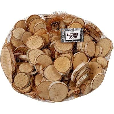פרוסות גזעי עץ כ 140 יחידות Size: 25-45 mm x 7 mm