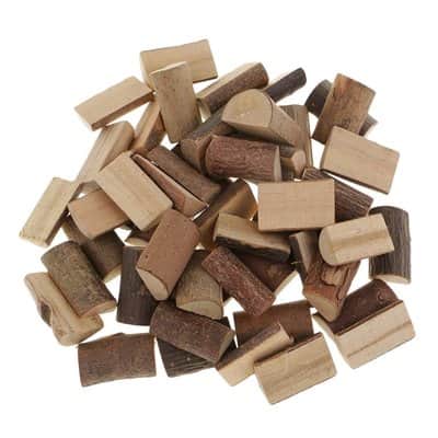 פרוסות חצאי עץ עגול - 50pcs Rustic Wood Half Round Blocks
