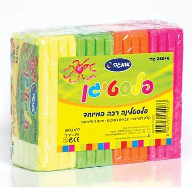 מארז פלסטלינה זוהרת 4*250 גרם | 0135