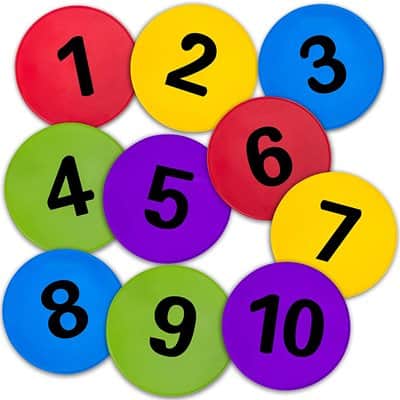 דיסקיות משחק - ספוטים 1-10 מגומי רך.
