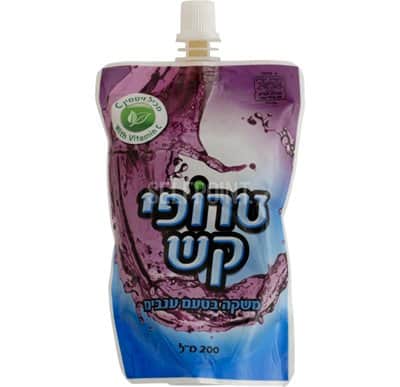 טרופי קש משקה בטעם ענבים 10 יח' * 200 מ"ל בקרטון