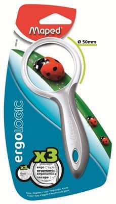 זכוכית מגדלת מחוסמת 50 mm הגדלה פי 3