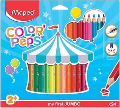 עפרונות צבעוניים אורטופדי מחוזק Triangular Jumbo Colored Pencils