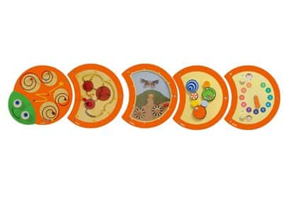 לוח קיר זחל 5 חלקים מעץ