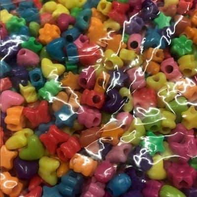 חרוזים צורות מגוון להשחלה ויצירה כ : 450 גרם