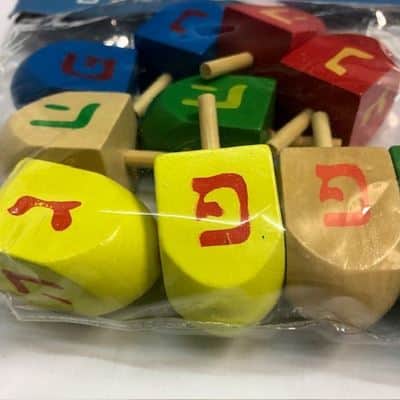 מארז 10 סביבון עץ צבעוני 5 ס"מ
