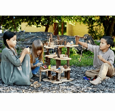 36 בולי עץ טבעי קלאסי Classic Tree Blocks