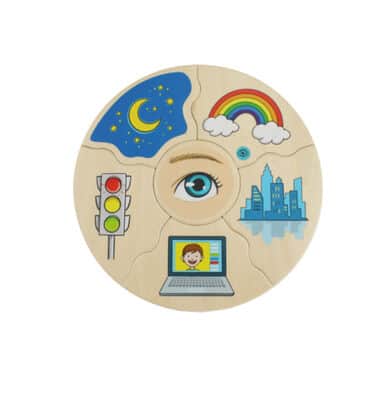 משחק פאזל עץ חמשת החושים beleduc