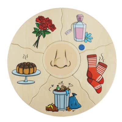 משחק פאזל עץ חמשת החושים beleduc