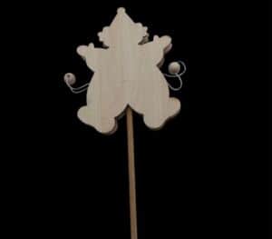 רעשן ליצן מעץ ליצירה