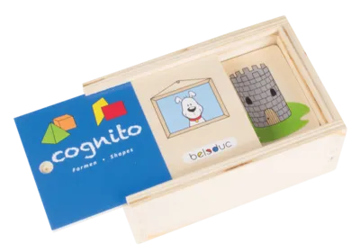 Cognito משחק זיהוי צורות דו מימדיות מעץ beleduc