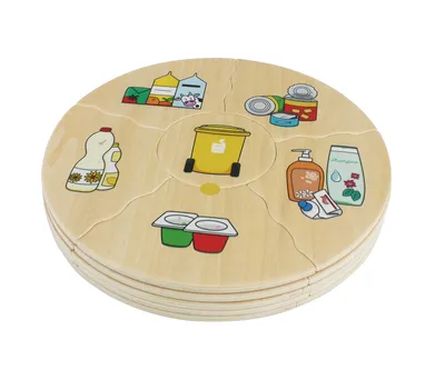 פאזל מיחזור והפרדה נכונה של פסולת מעץ beleduc