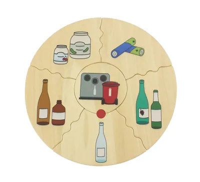 פאזל מיחזור והפרדה נכונה של פסולת מעץ beleduc