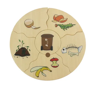 פאזל מיחזור והפרדה נכונה של פסולת מעץ beleduc