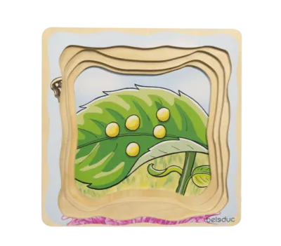 משחק פאזל שכבות פרפר מעץ beleduc