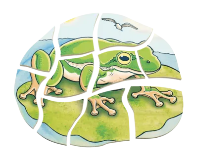 משחק פאזל שכבות צפרדע מעץ beleduc