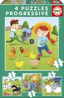 4 פאזלים בקופסא ( מגוון ) EDUCA