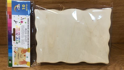 חיתוכי עץ מלבן לשלט 12X16 ס"מ כמות : 10 יחידות