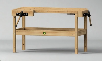 שולחן נגריה מעץ אשור גרמני 1150x650X640 מ"מ