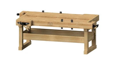 שולחן עבודה מקצועי עץ אשור גרמני 1800x1120x640 mm