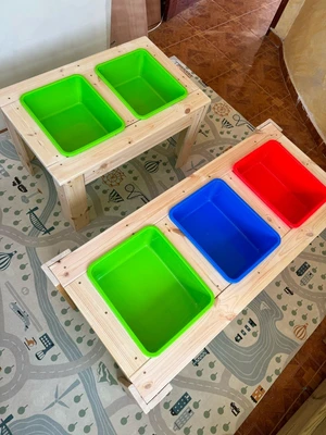שולחן חול מים 3 מיכלים 130X60X50 ס"מ