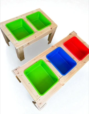 שולחן חול מים 3 מיכלים 130X60X50 ס"מ