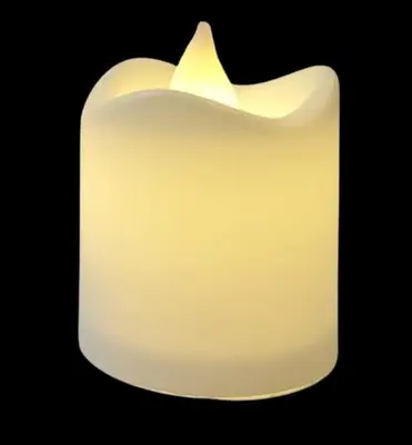 נר לד מפלסטיק לבן