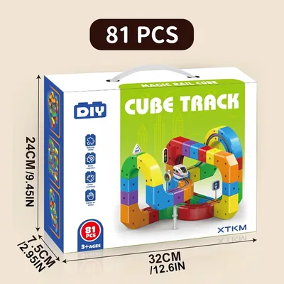 קוביות בנייה מסלול רכבת חשמלי מאתגר כוח משיכה